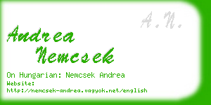 andrea nemcsek business card